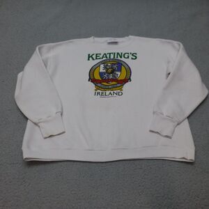 VTG Ireland Sweater Mens Large Pullover Sweatshirt Keatings Ale Pub Graphic